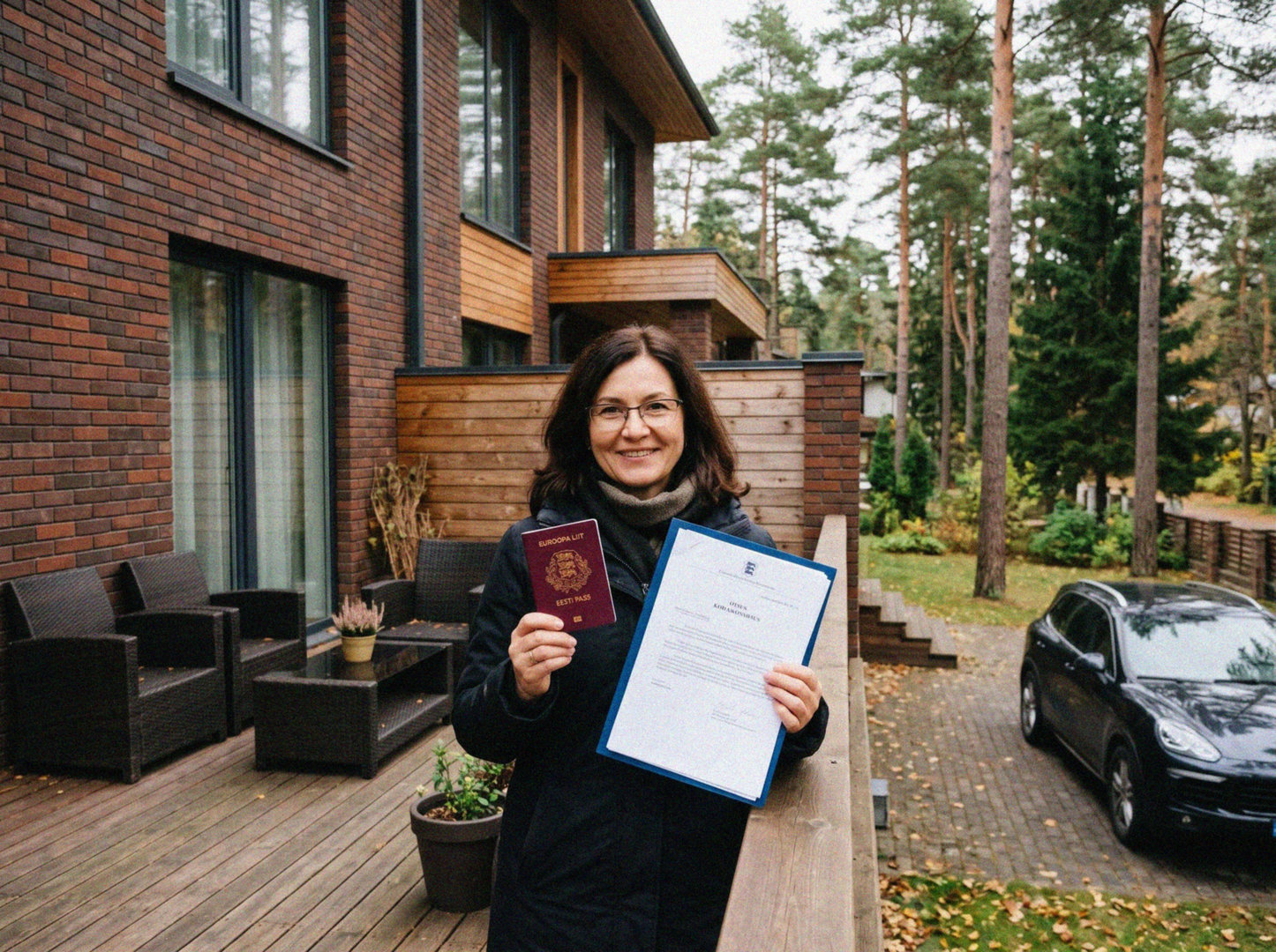 Dr. Oksana M. Tammelinnas Tartus kodakondsuse tunnistuse ja passiga